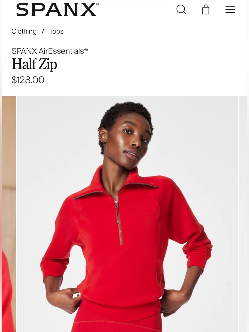New SPANX AirEssentials® Half Zip SMALL